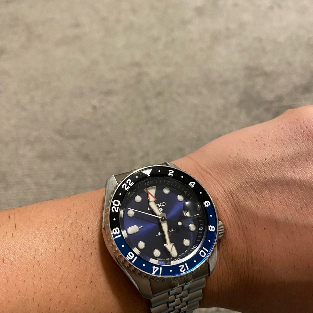 Seiko Blue and Black Dial Watch